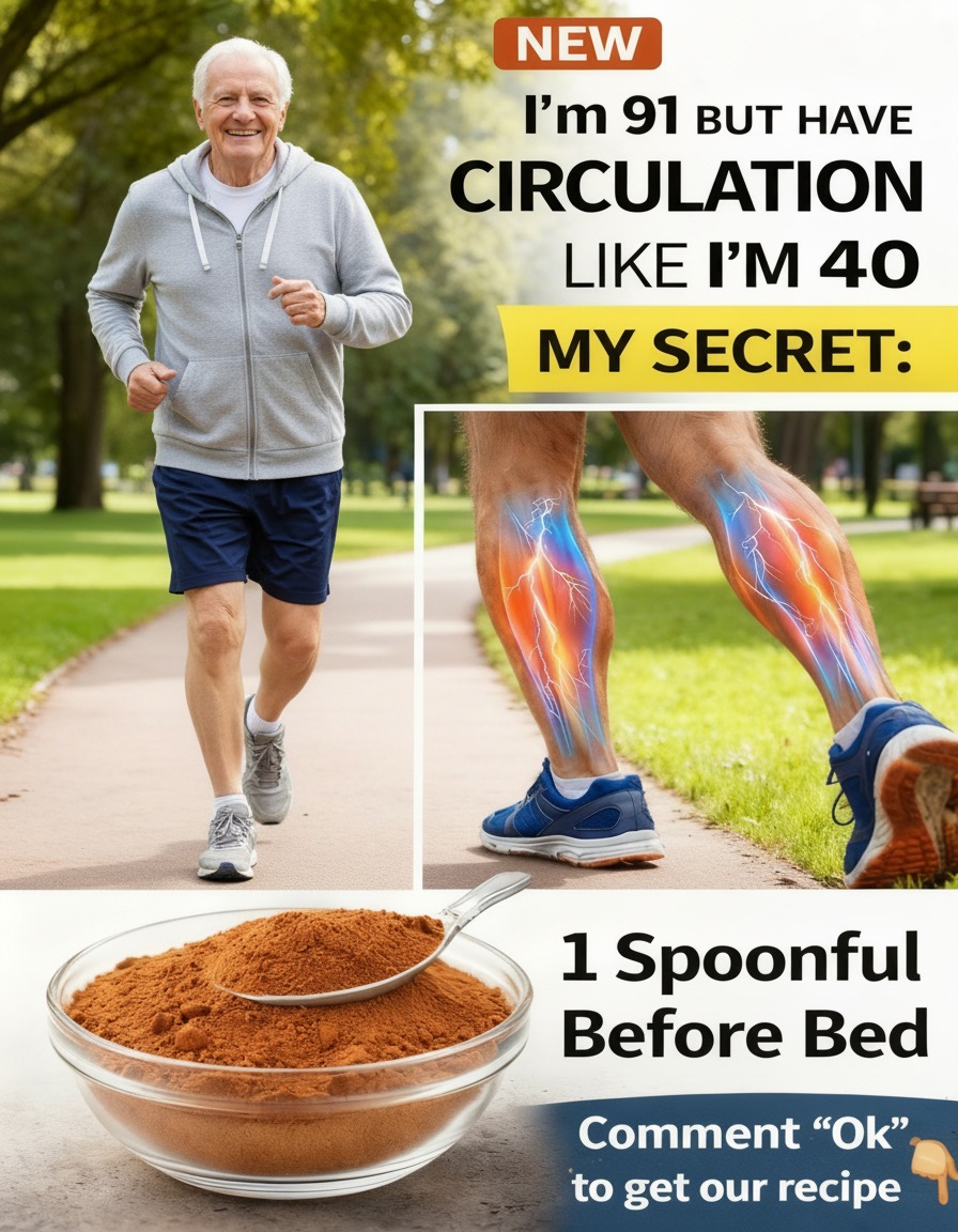 SENIORS: Eat this before bed to increase blood flow and improve circulation in your legs and feet in just 24 hours. Must express something to keep getting my recipes…. Thank you😍 Recipe in (c.o.m.m.e.n.t ).