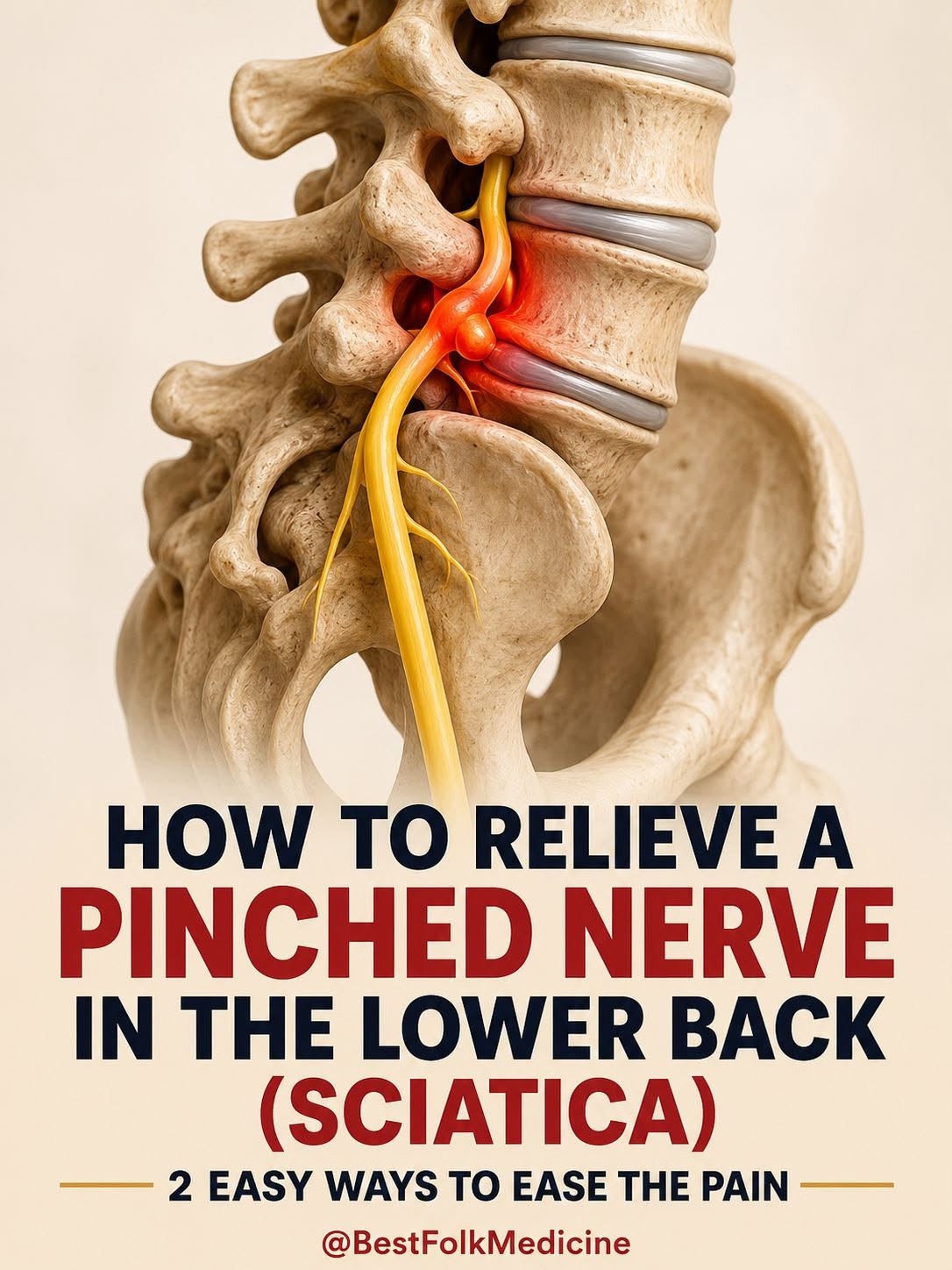 How to Release the Pinched Nerve in The Lumbar Area (Sciatica)- 2 Simple Ways to Get Rid of the Pain